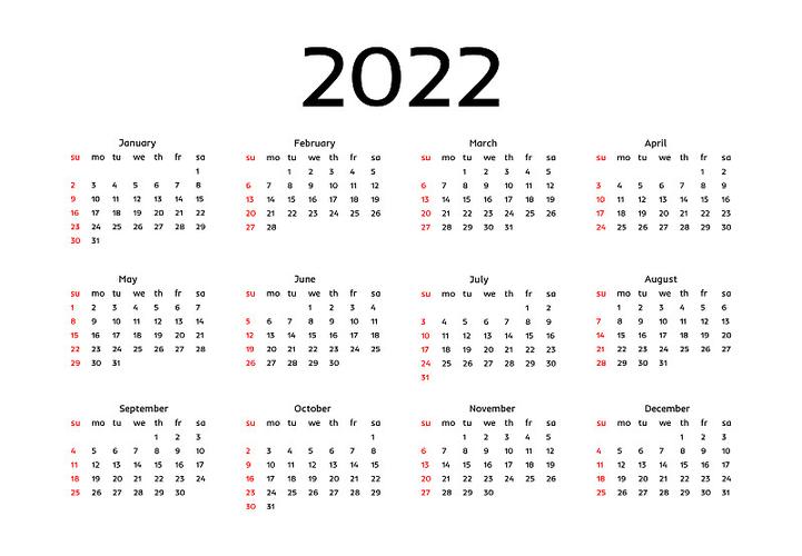 2022日历的相关图片